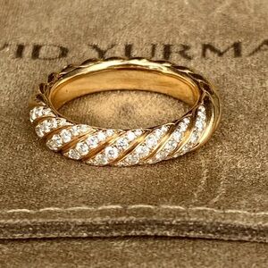 David Yurman Sculpted Cable Band Ring 18K Rose Gold, 4.6mm $2900+